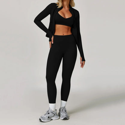 Üç Parça Ceket Bra Tayt Takım