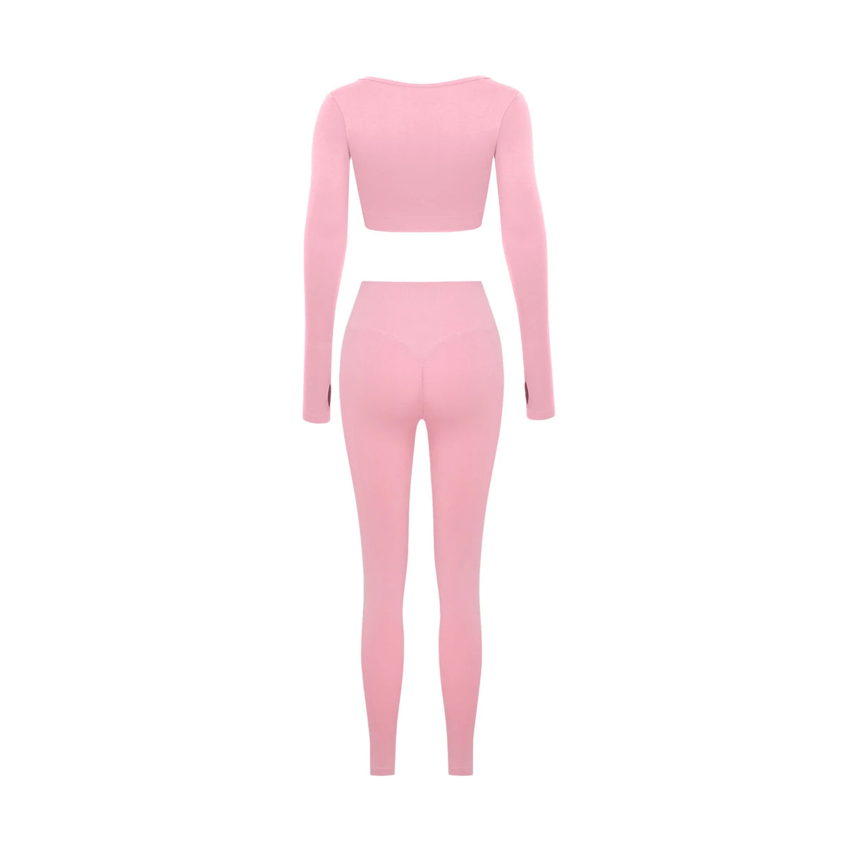 Üçlü Uzun Kollu Crop Bra Tayt Takım